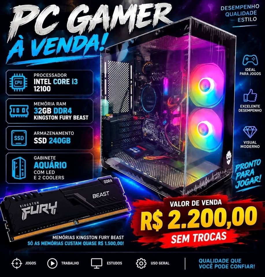 PC Gamer De Décima Segunda Geração